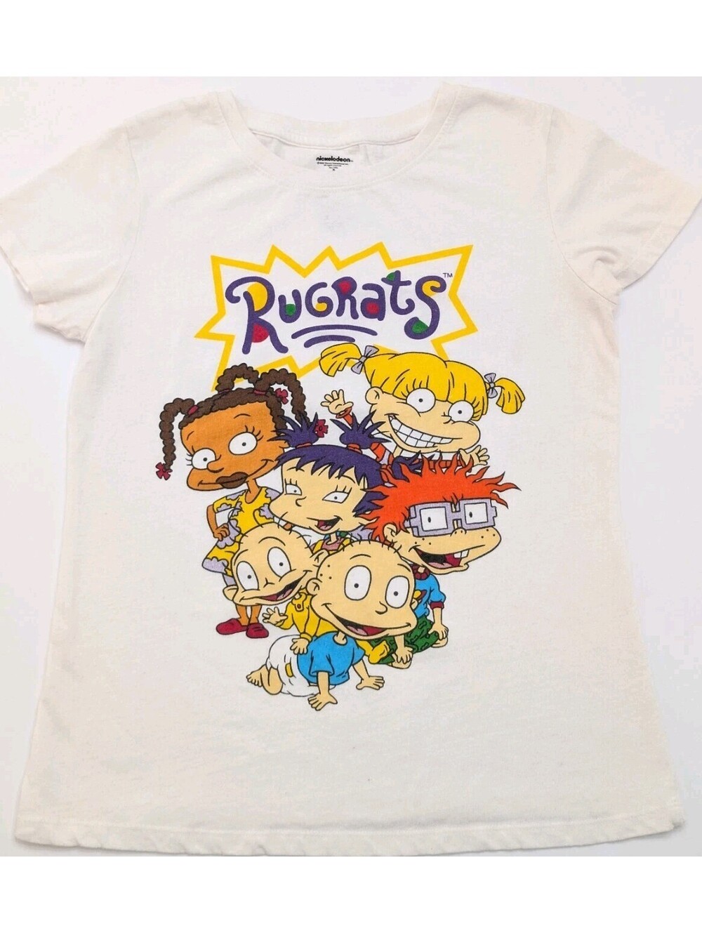 Rugrats Nickelodeon Graphic T Shirt YOUTH XL White Tommy Chuckie Angelica 2022